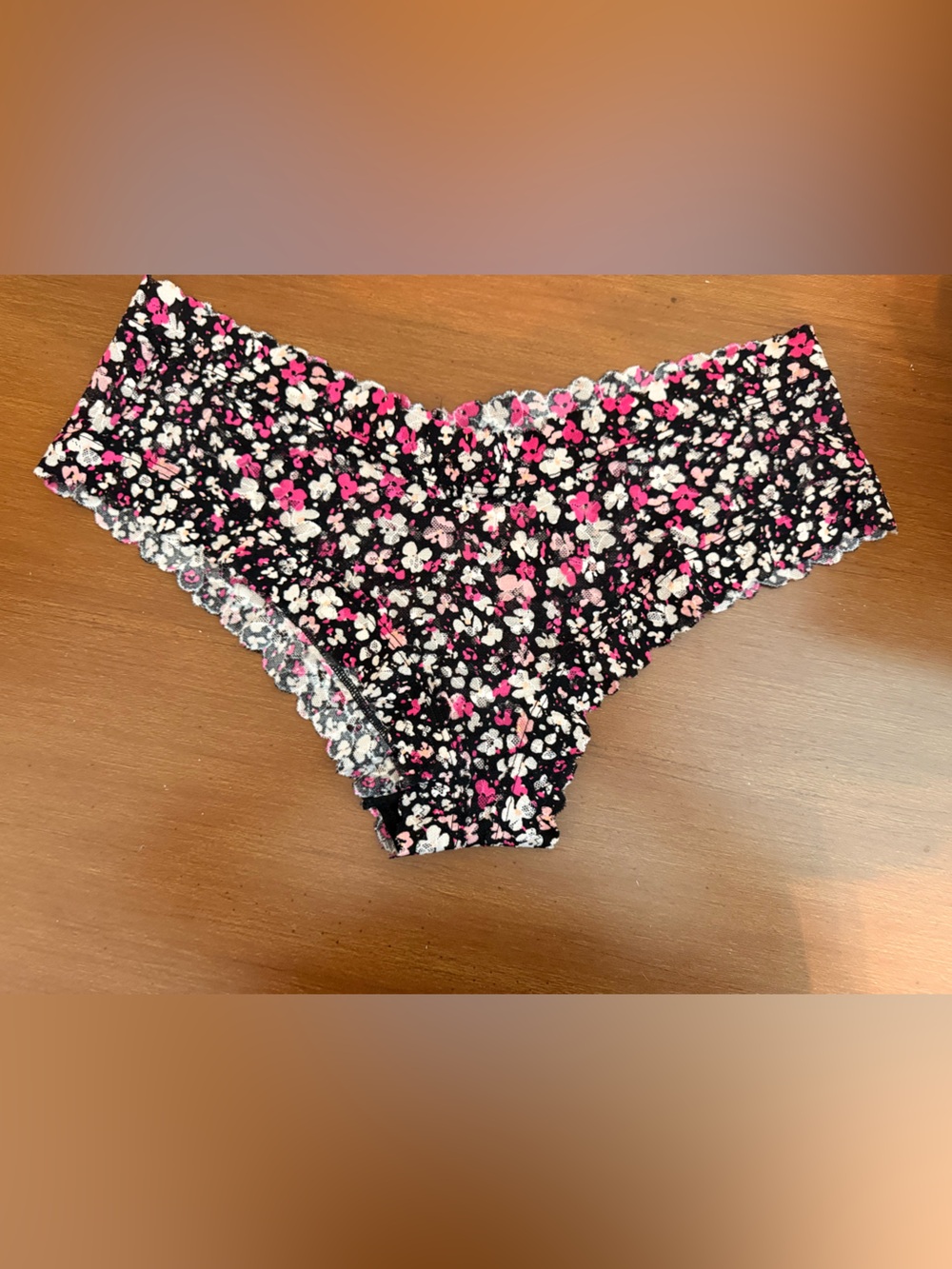 NWT Victoria's Secret Floral Cheeky Panties, Size XL
